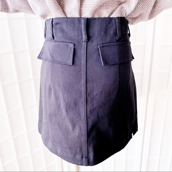 ZARA Black Denim Mini Skirt - Picture 8 of 15